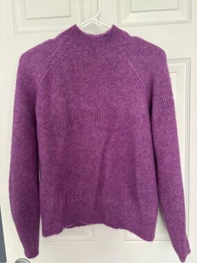 Sezane Women’s Purple Alpaca Fur Sweater - Size XS